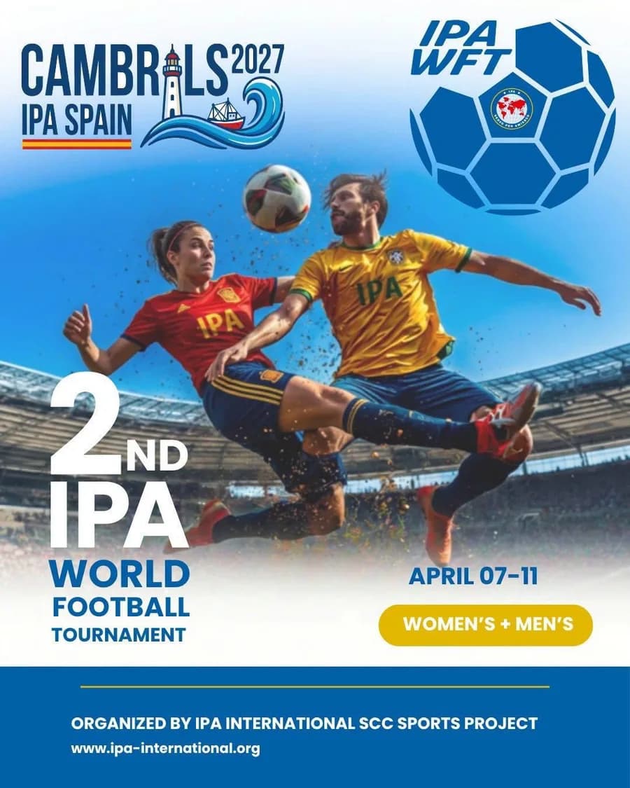 Cartell oficial del 2n Torneig Mundial IPA de Futbol 7, Cambrils, 7–11 d'abril de 2027