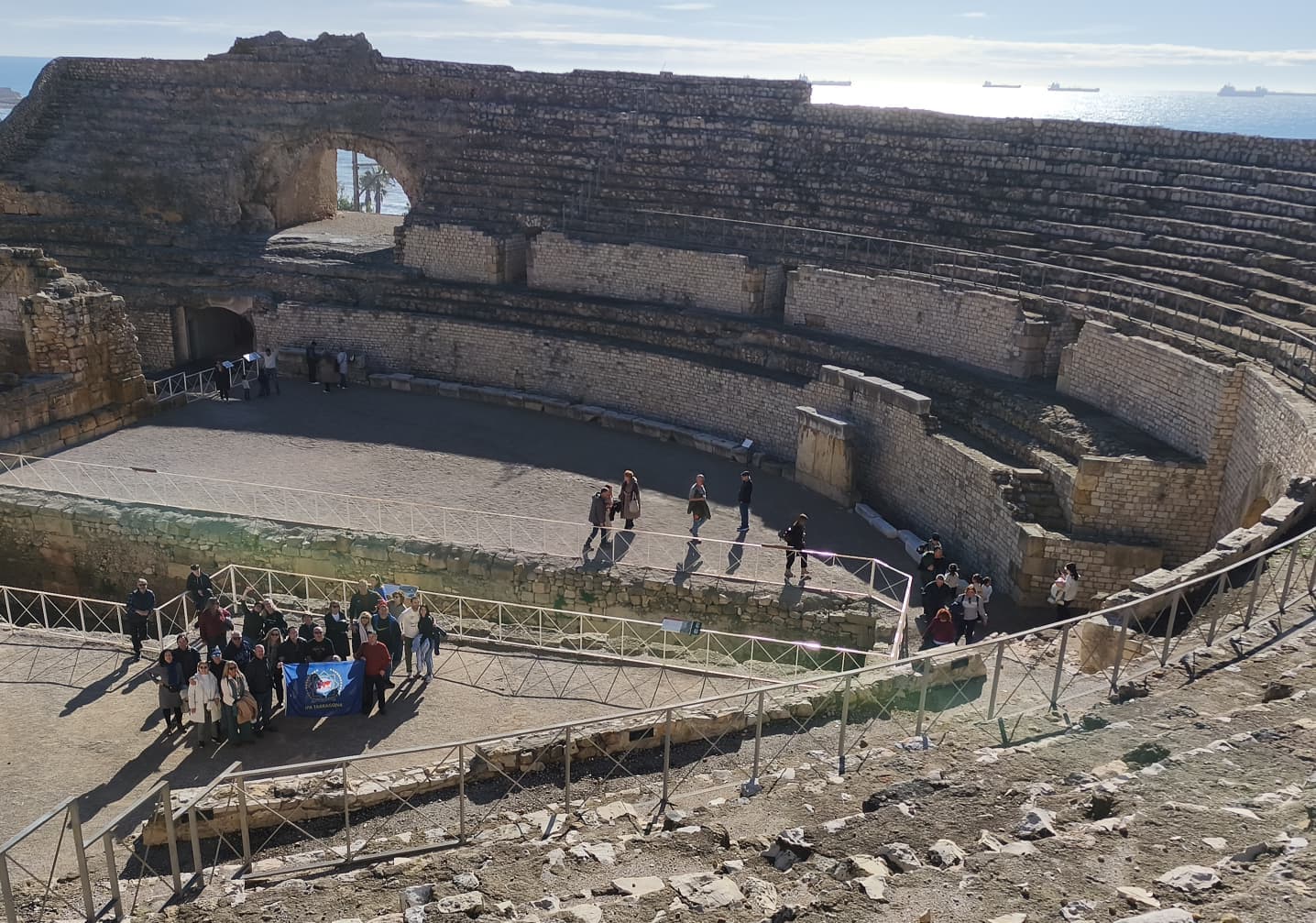 IPA Tarragona members at the Roman amphitheatre